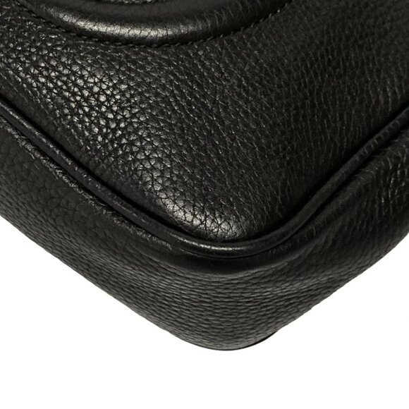 Auth GUCCI Soho Black Leather Shoulder Bag - Picture 7 of 16